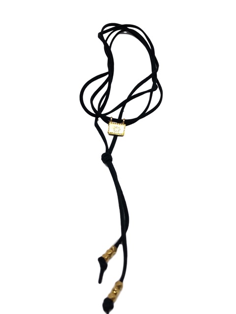 480x640 wrap necklace with ohm and lotus pendant gold, yoga jewelry, yoga