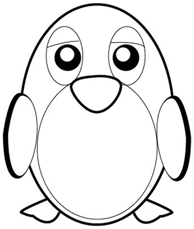 400x473 How To Draw Cartoon Penguins With Easy Step