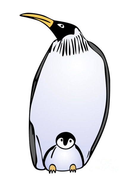 424x600 Penguin Cartoon Drawings Fine Art America