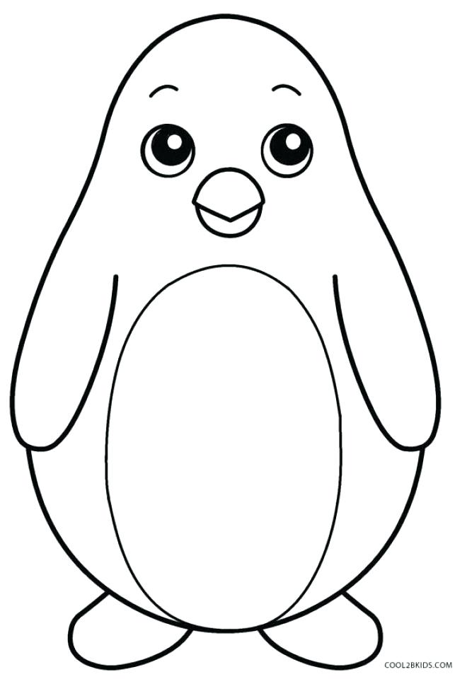 Penguin Outline Printable - Printable Templates