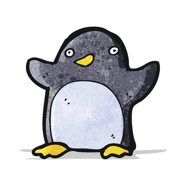 600x600 Cute Cartoon Penguin Art Print