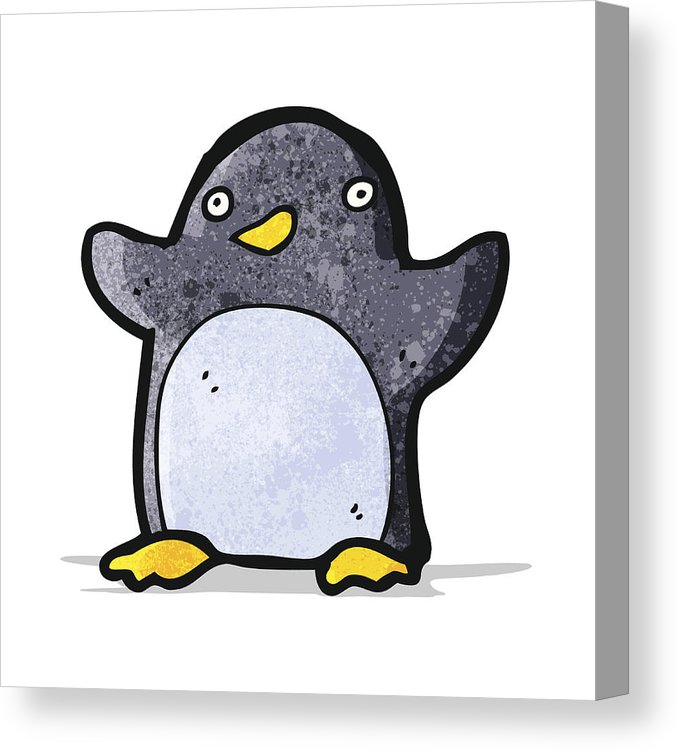 678x750 Cute Cartoon Penguin Canvas Print Canvas Art