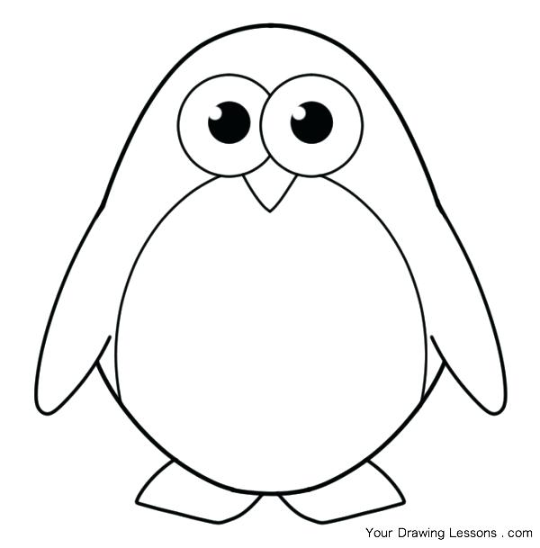600x609 How To Draw A Penguin Easy To Draw Penguin Images