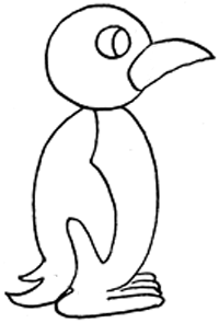 200x295 How To Draw A Cartoon Penguin With A Number Eight Tutorial