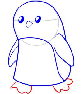 270x302 How To Draw How To Draw A Penguin For Kids