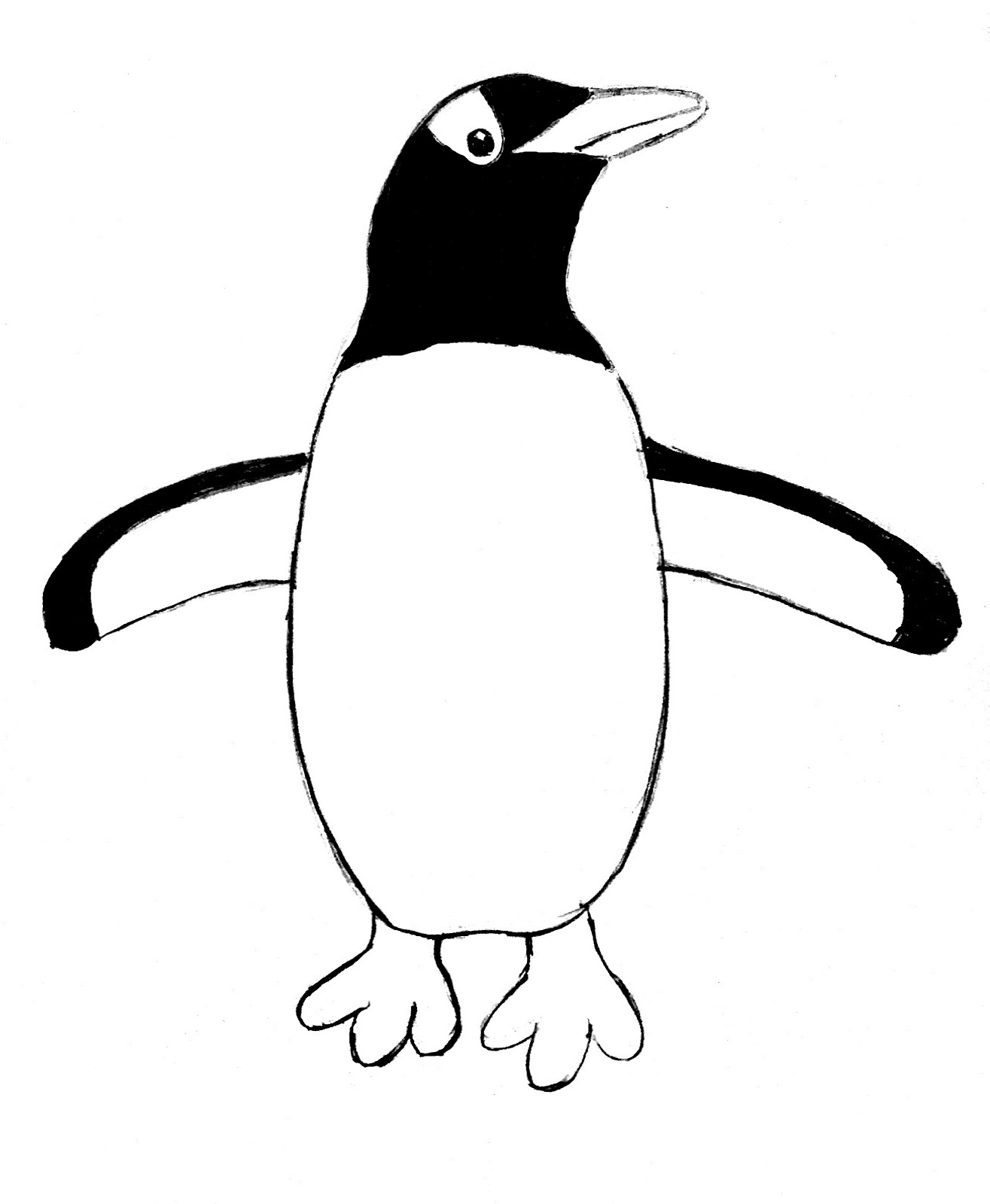 1315x1600 penguin drawing for kids and penguin drawing for kids penguin