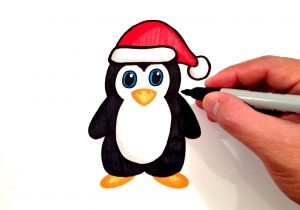 300x210 how to draw a easy penguin penguin drawing easy cute penguin