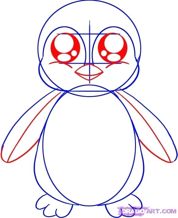 580x712 Drawing Penguins