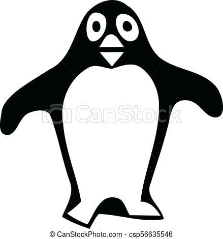 439x470 Simple Penguin Drawing