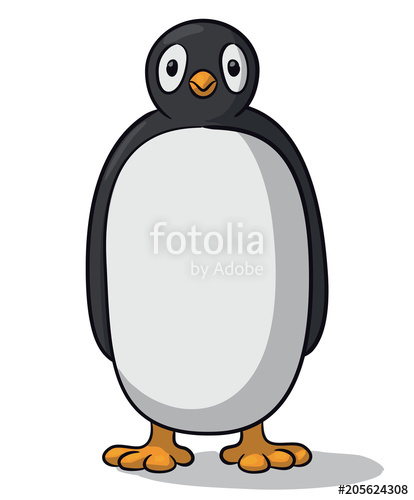 414x500 Vector Drawing Of A Cute Penguin Stock Image And Royalty Free