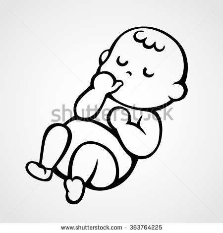 450x470 Huge Collection Of 'baby Drawing Outline' Download More Than