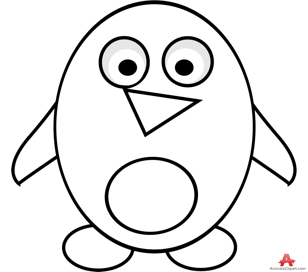 999x881 Penguin Black And White Outline Penguin Clipart Free Design