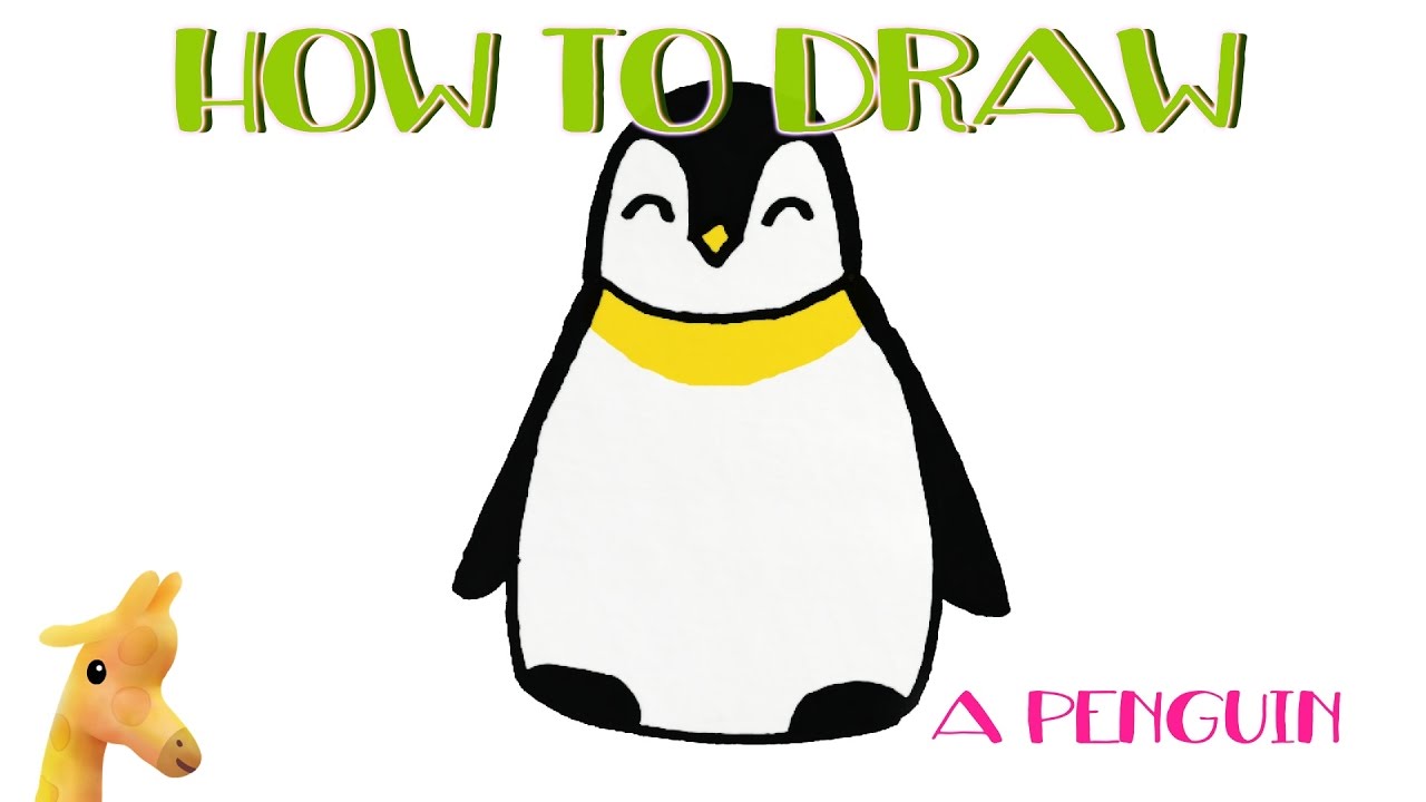 1280x720 How To Draw A Penguin Drawing Step