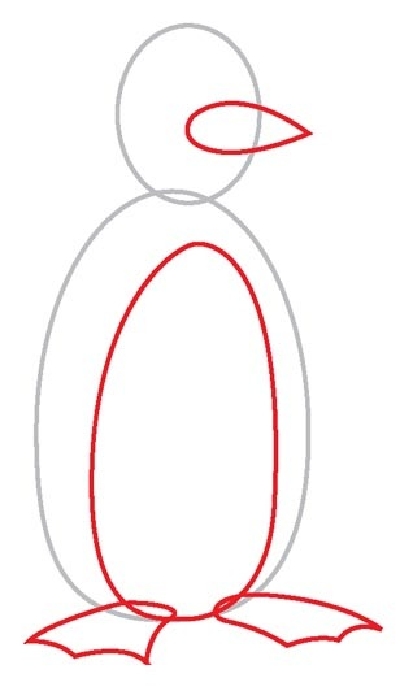 400x691 Draw The Beak And Feet