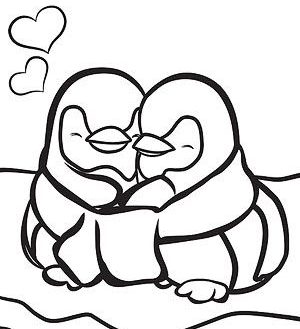 300x329 Surprising Colour In Penguin Line Drawing At Getdrawings Com Free