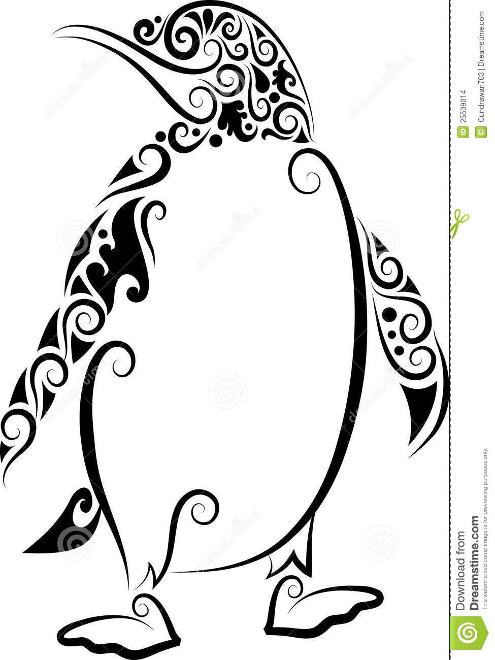 975x1300 Penguin Line Drawing