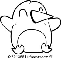 201x194 Free Penguin Line Art Prints And Wall Artwork Freeart