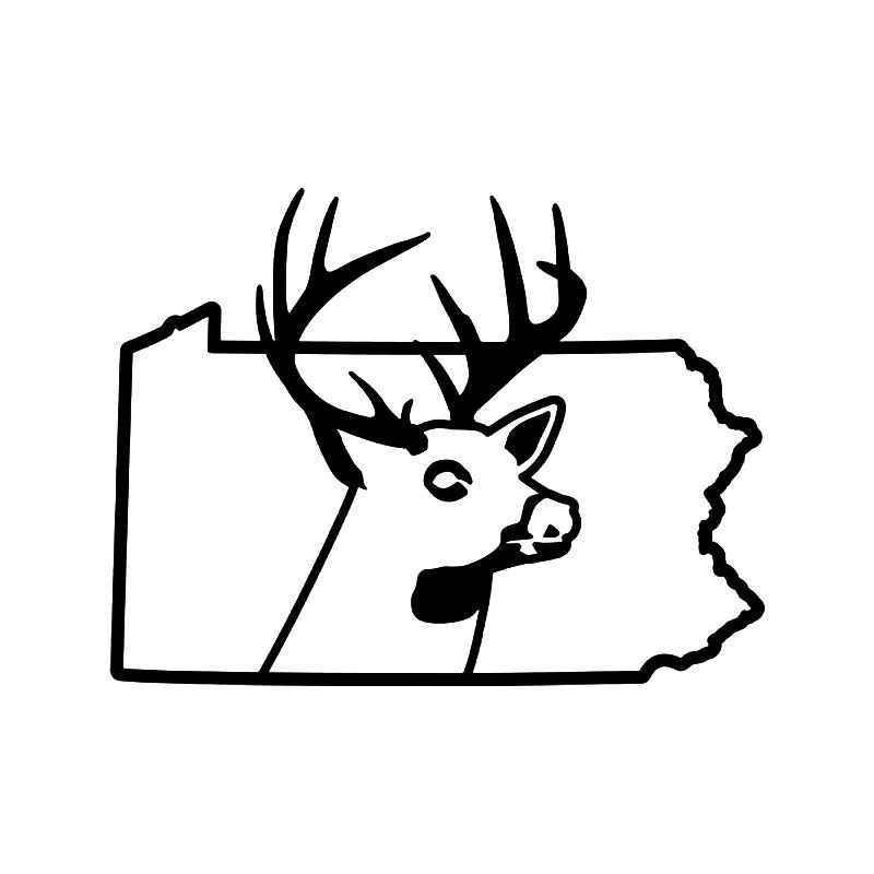 800x800 Pennsylvania State Deer Buck Hunting Vinyl Sticker