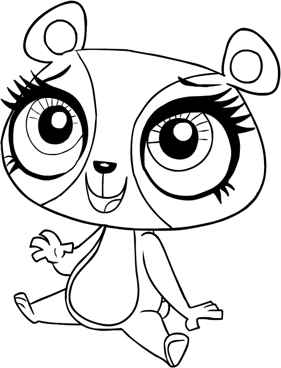 547x717 Drawing Penny The Panda Of Littlest Pet Shop Coloring Page