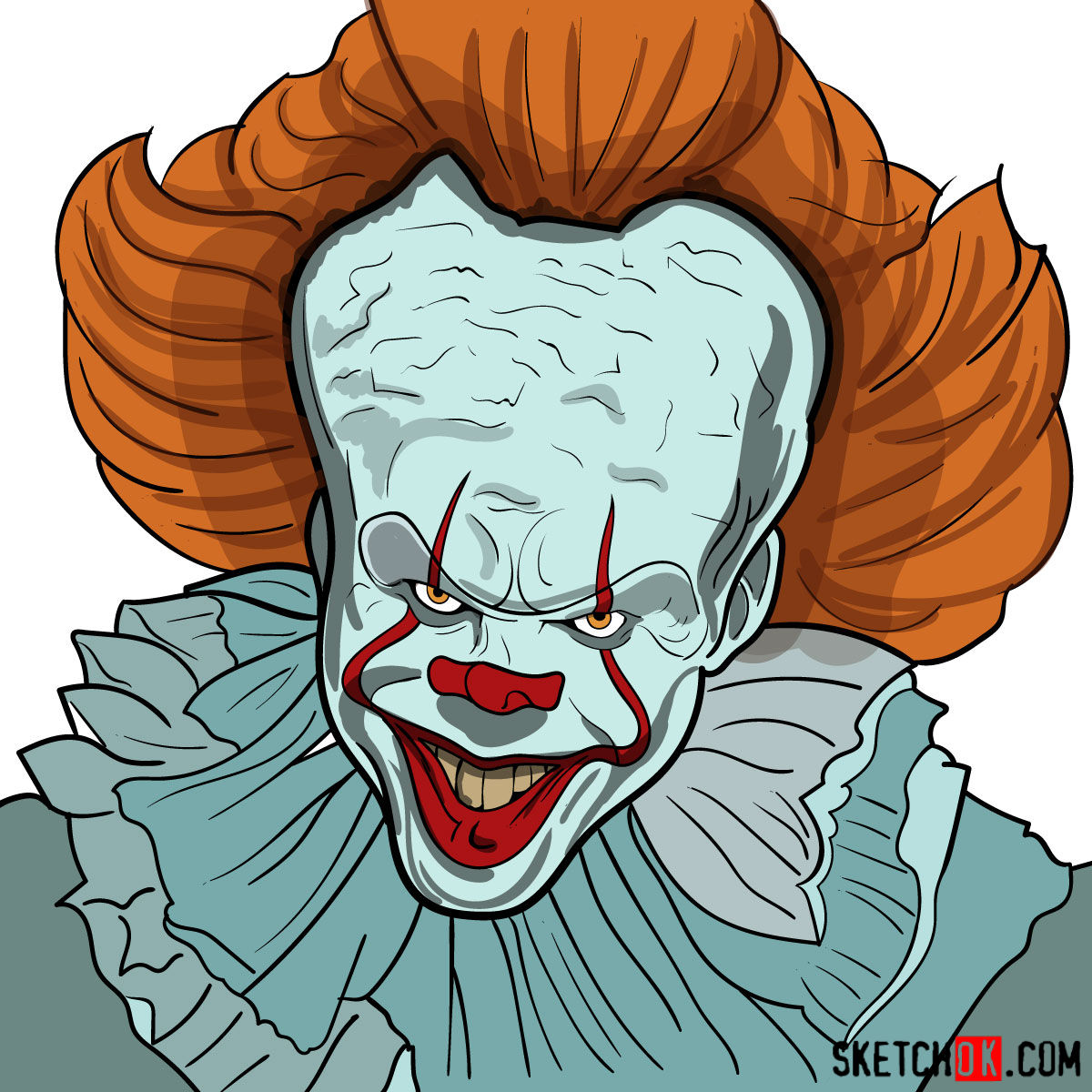 1200x1200 How To Draw Pennywise The Dancing Clown Step