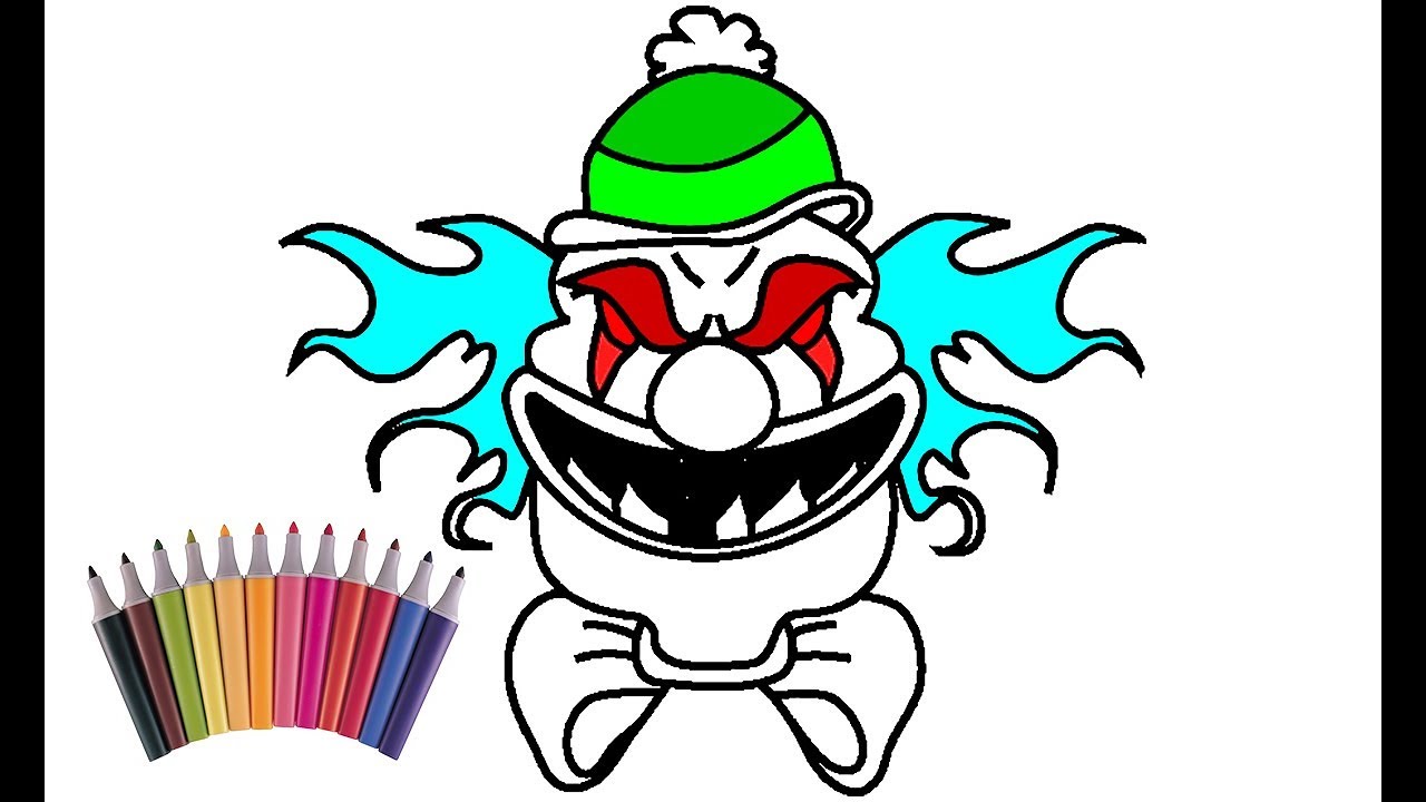 1280x720 How To Draw Scary Halloween Clown Pennywise Coloring Book