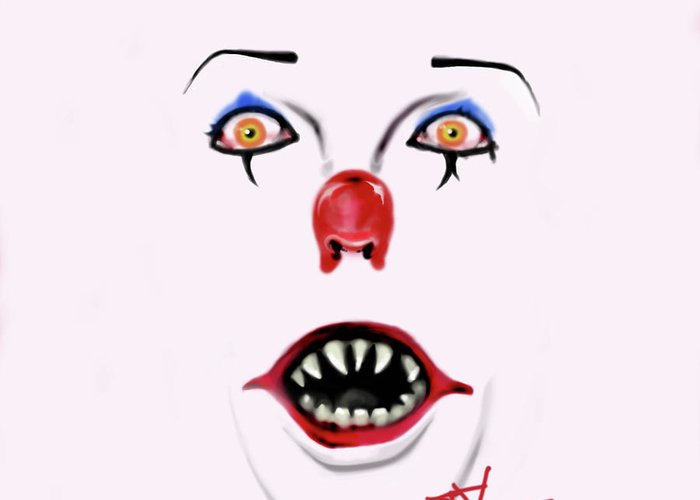 700x500 Pennywise The Clown Greeting Card For Sale