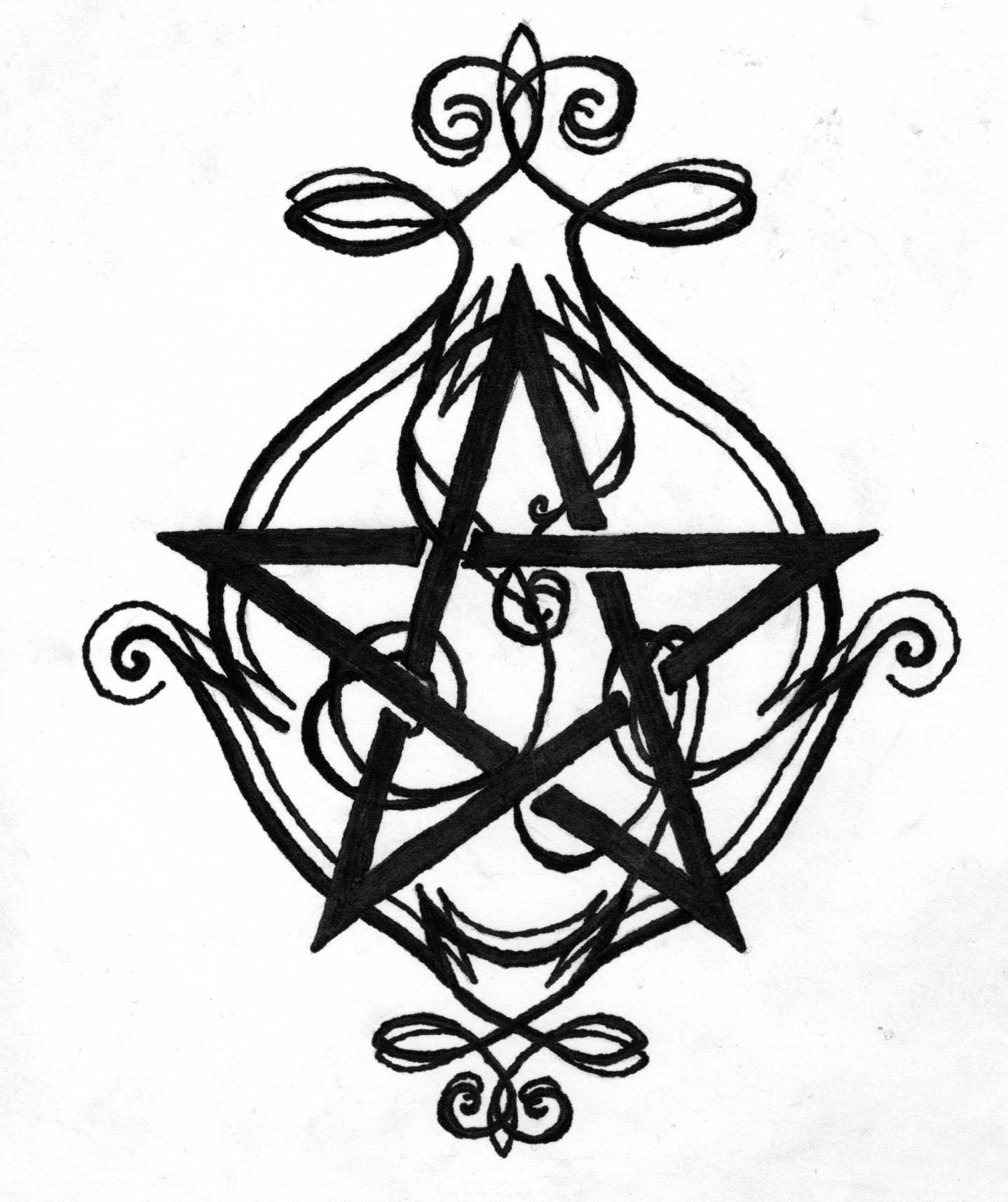 1438x1714 Pentagram Tattoo Design