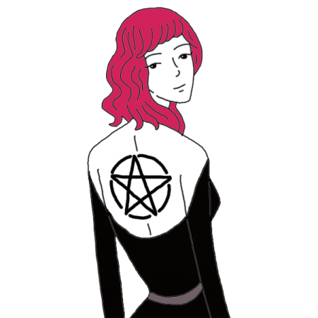 450x450 Drawing Pentagram Woman Frames Illustrations Hd Images