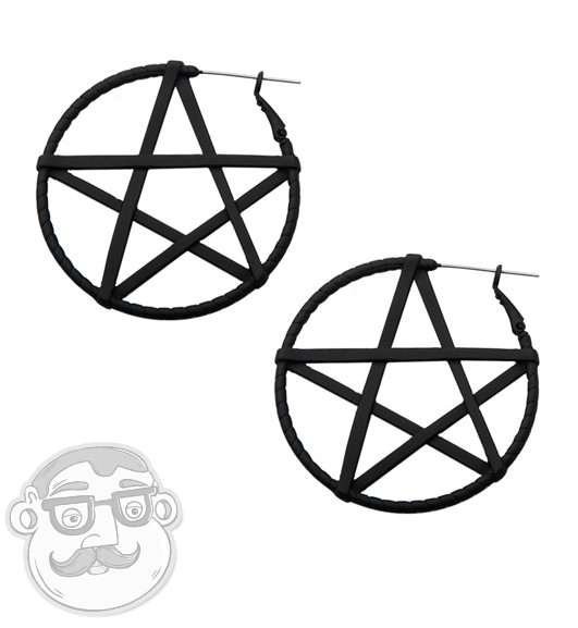 531x577 Pentagram Plug Hoops For Tunnel Plugs Ear Gauges