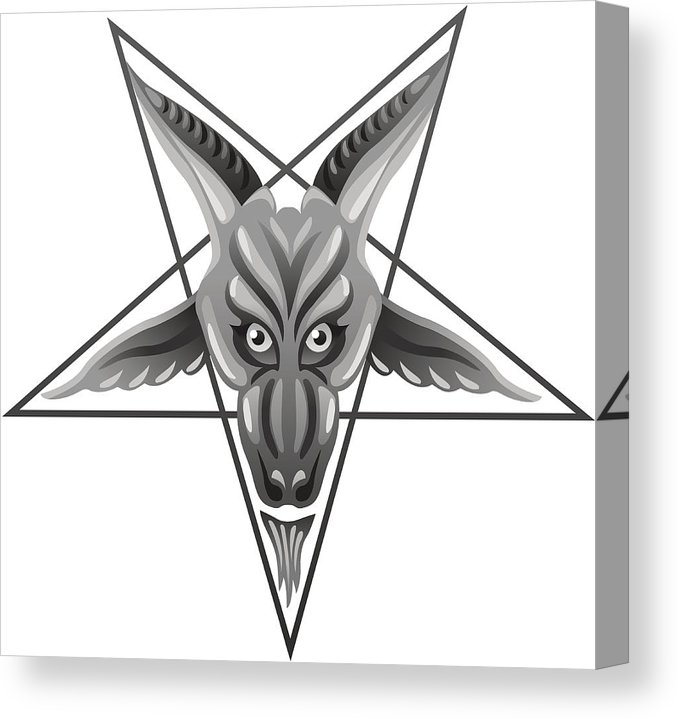 678x719 Satanic Pentagram Canvas Print Canvas Art