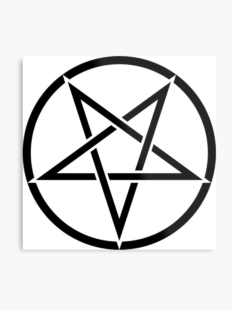 750x1000 Satanic Pentagram Metal Print