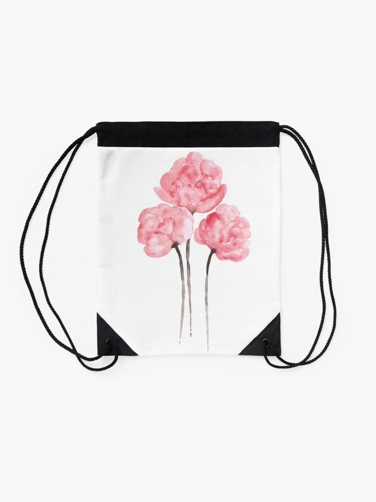 750x1000 Pink Peony Bouquet Flower Watercolor Painting Drawing Poster