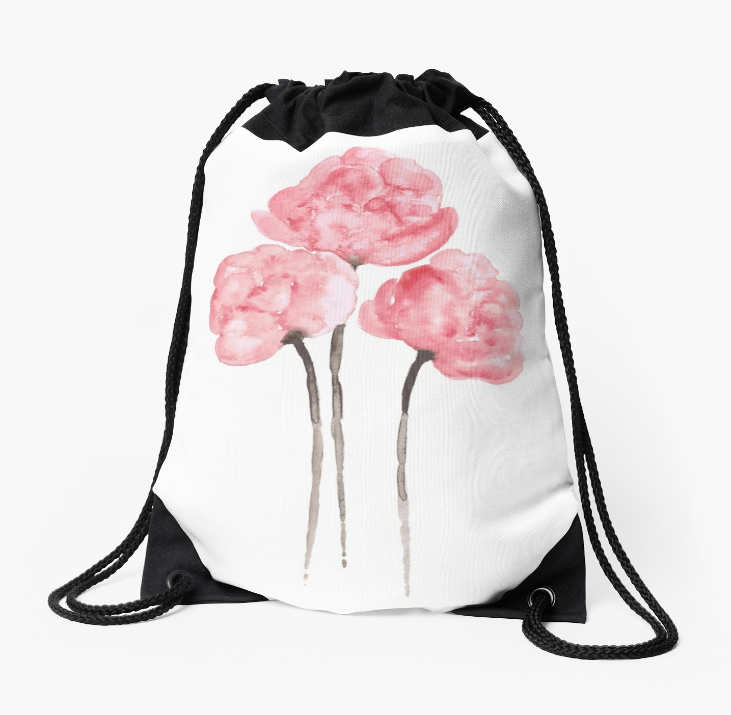 1435x1404 Pink Peony Bouquet Flower Watercolor Painting Drawing Poster