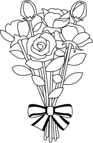 190x292 Outline Images Of Flower Bouquet
