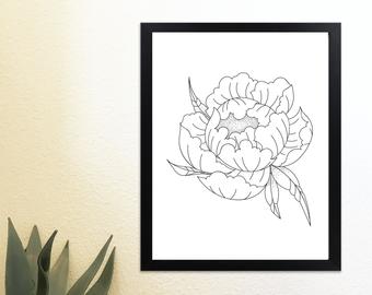 340x270 Peony Tattoo Art Etsy