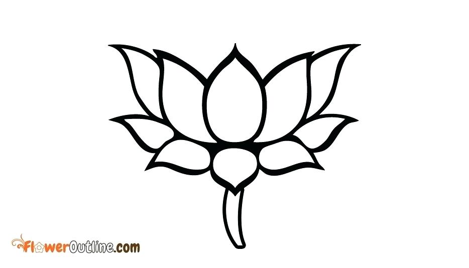 934x534 Flower Outline Drawing