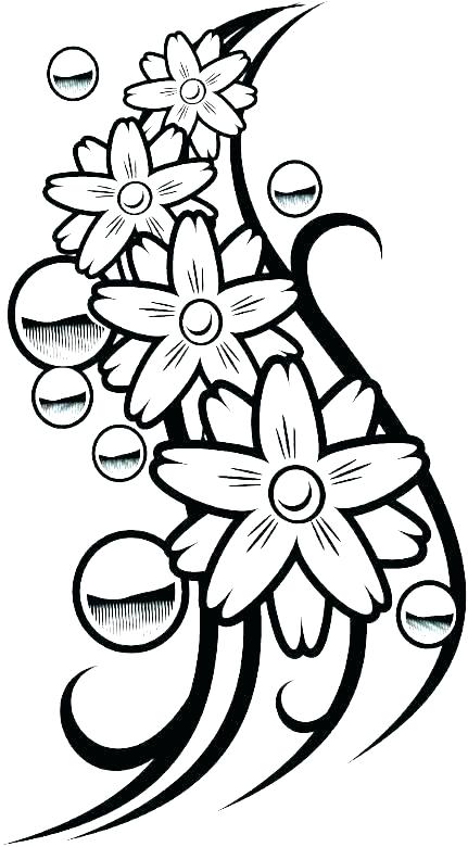 431x780 Coloring Pages Floral Tattoo Designs Coloring Book Black