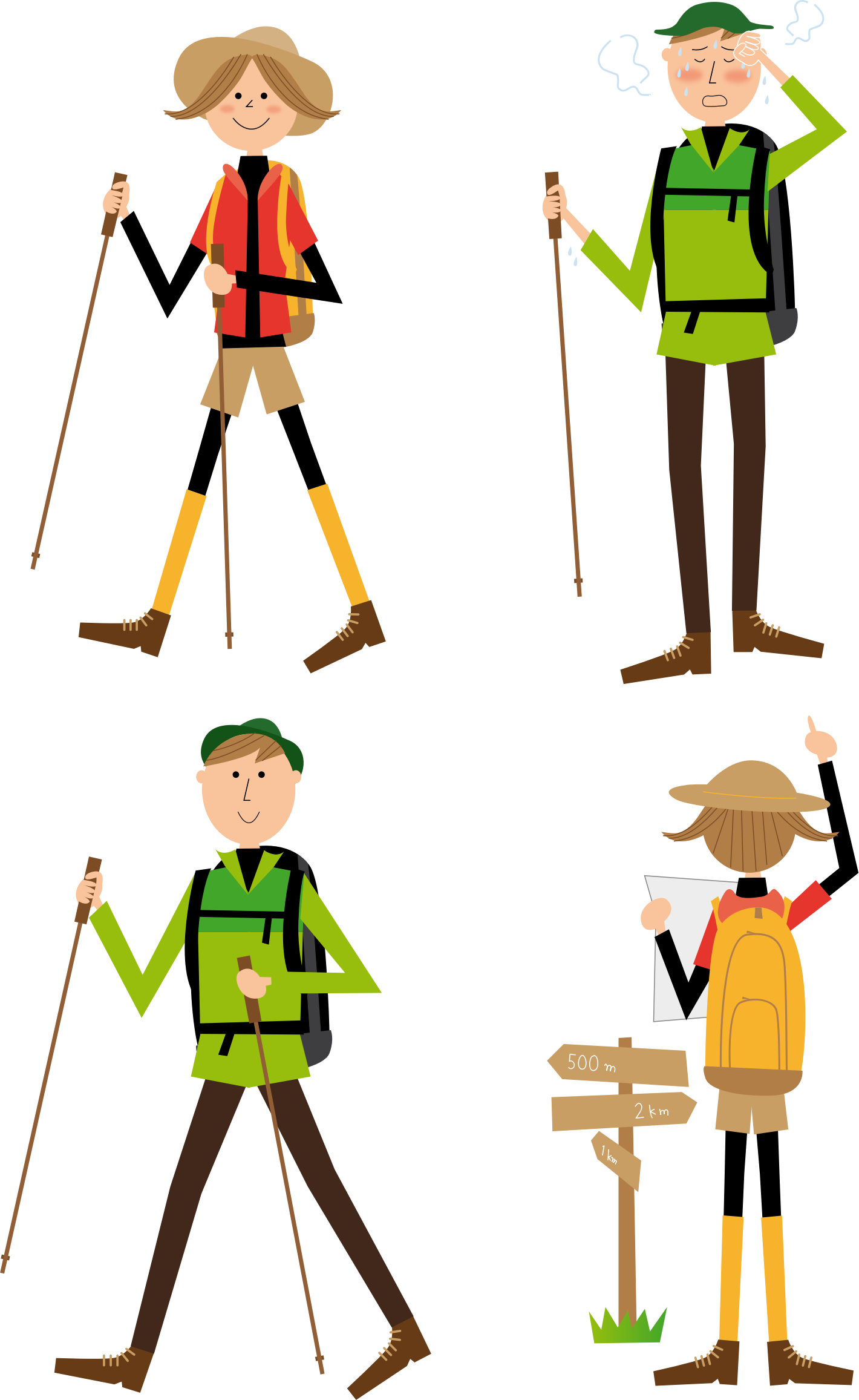 1420x2313 Hd Hiking Clipart Walker