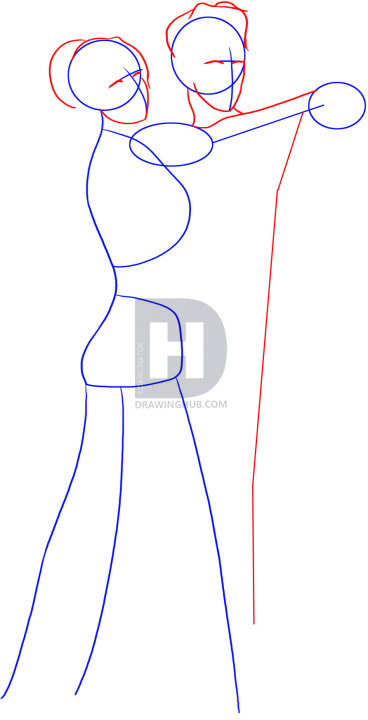 368x720 How To Draw Dancing People, Step