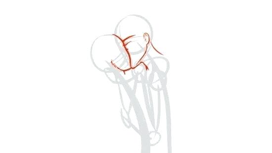 550x309 How To Draw People Kissing Step