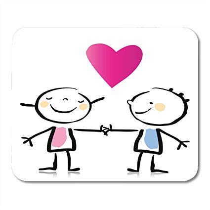 425x425 Nakamela Mouse Pads Valentine's Day Two People