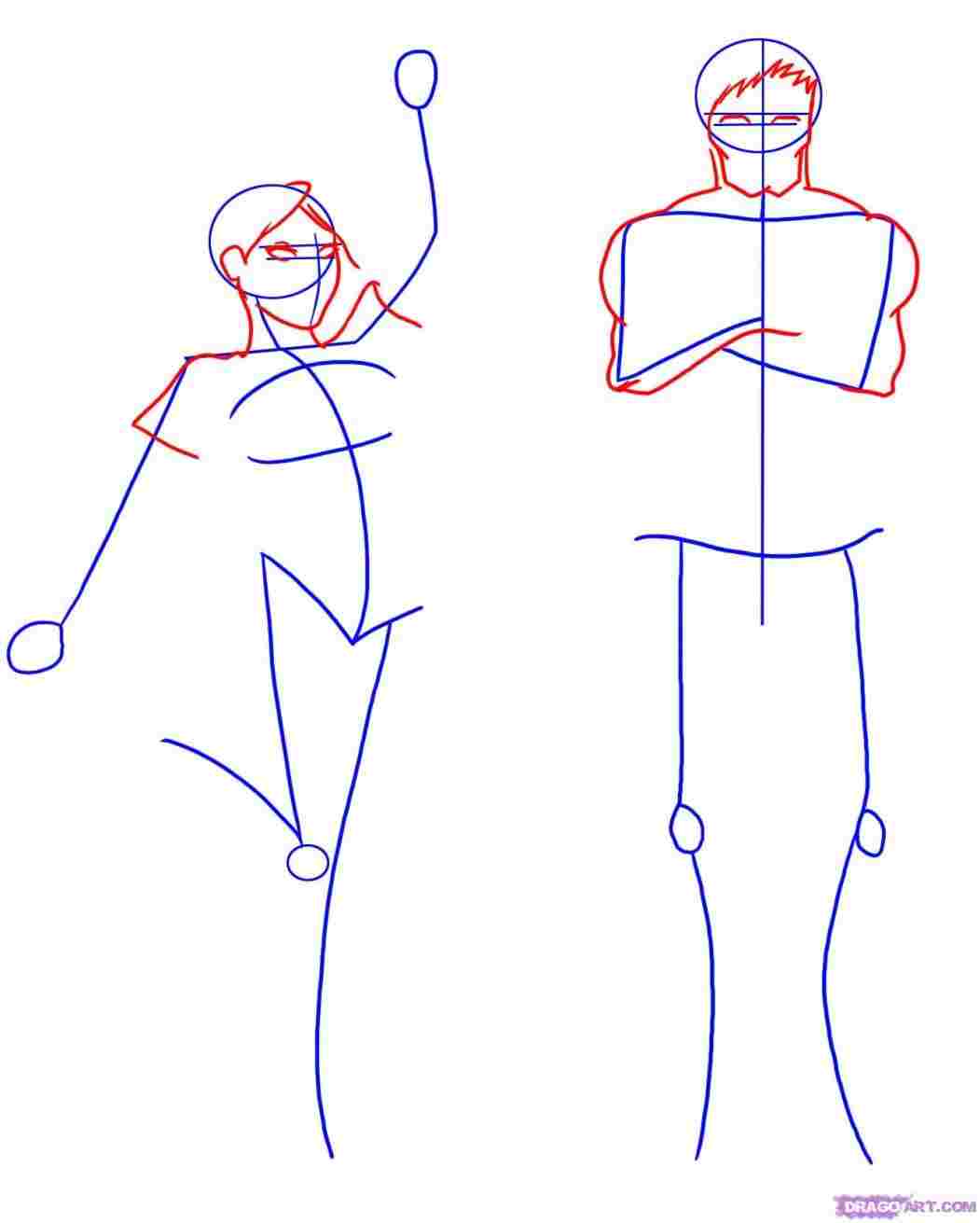 1051x1311 How How To Draw People Step