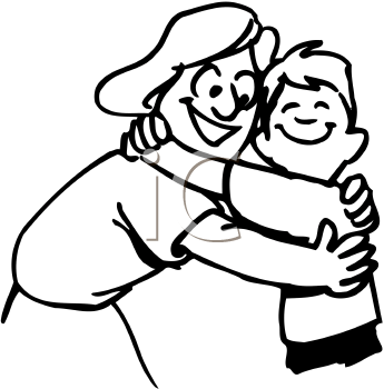 345x350 Cartoon People Hugging