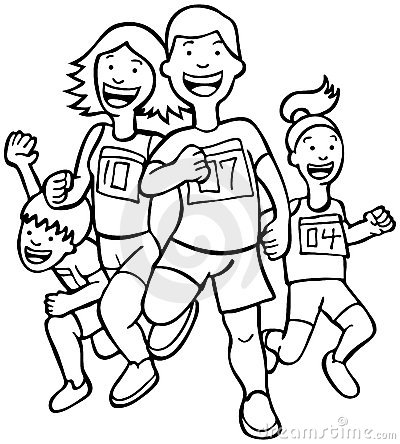 400x444 Running Clipart Black And White Collection