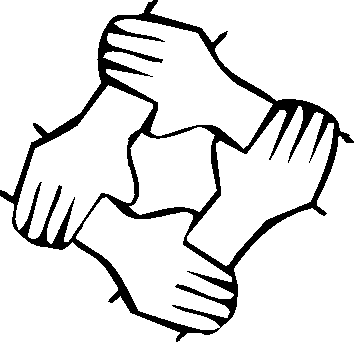 354x342 Hand In Hand Clipart