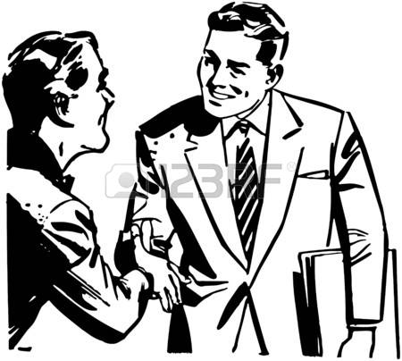 450x404 Two People Shaking Hands Drawing