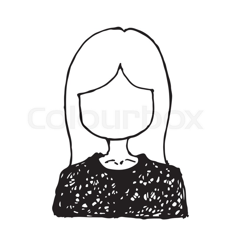 800x800 Doodle People Avatar Icon Hand Draw Stock Vector Colourbox