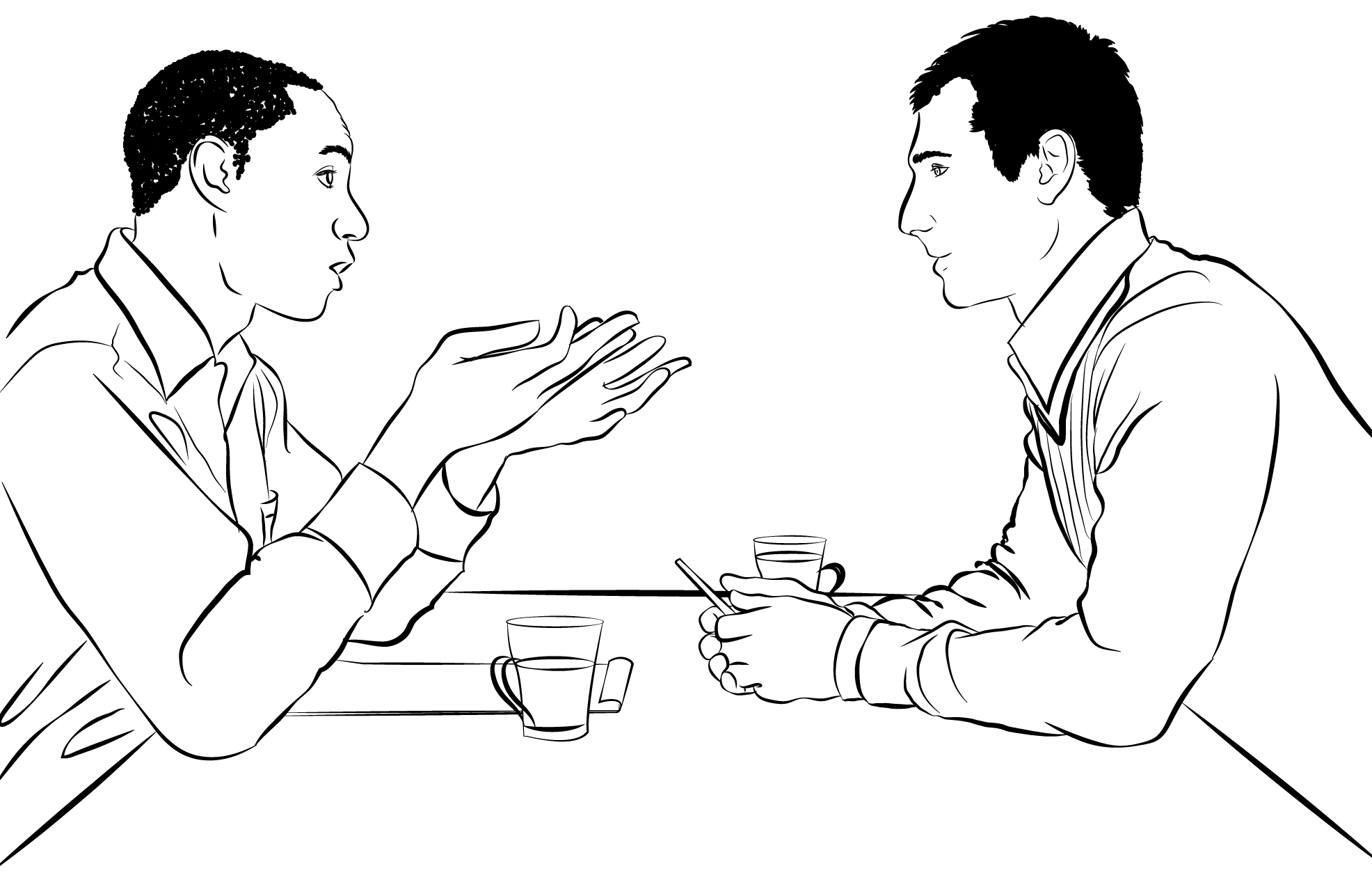 1972x1264 Huge Collection Of 'people Talking Drawing' Download More Than