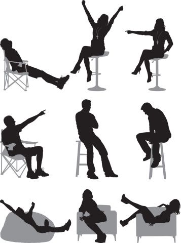 357x480 silhouette of people sitting in different h silhouette