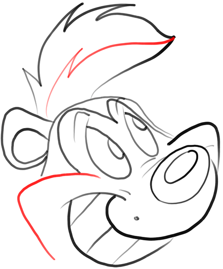 450x544 Step How To Draw Pepe Le Pew